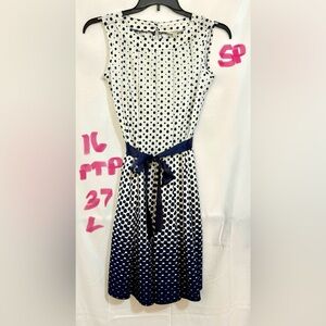 Haani White and Blue Sleeveless Sundress Midi